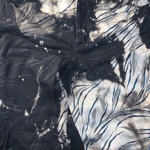 Guess Black and White Tie-Dye Straight Leg Jeans